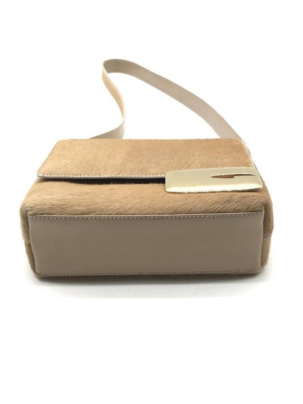 Gucci Vintage Calf Hair Shoulder Bag Beige G Logo - Picture 4 of 10